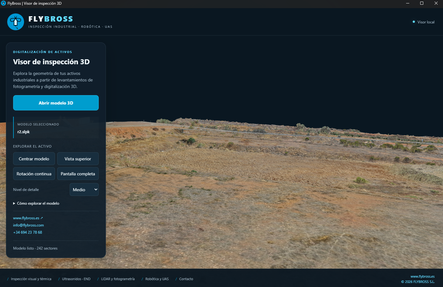 VIZION 3D, software gratuito y portable de FLYBROSS